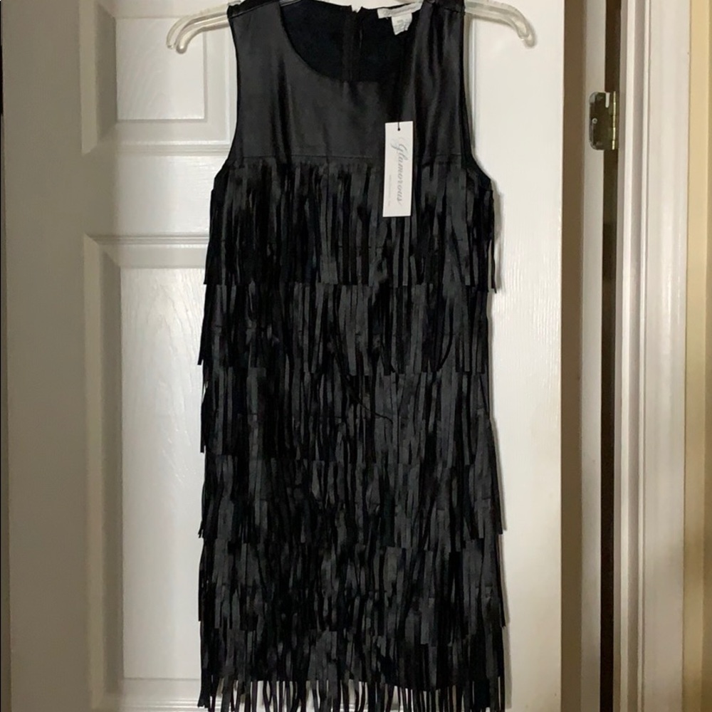 Shingled Pleather Dress